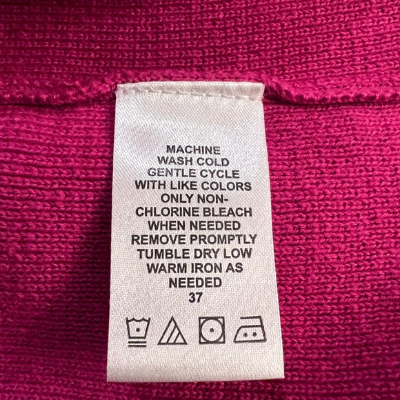 Hampshire Studio Barbie Pink Short Sleeve Cardigan Sweater size L - Picture 4 of 6